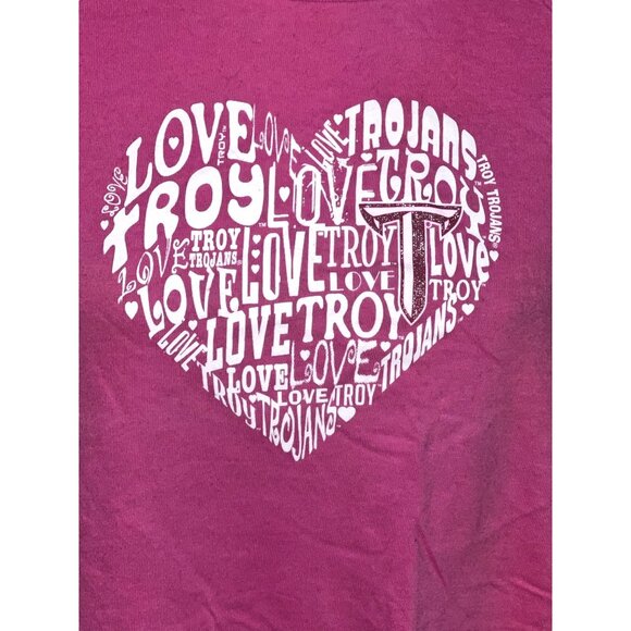 Troy University Graphic Short Sleeve T Shirt Crewneck Sz 3XL Womens Hot Pink - Picture 3 of 9